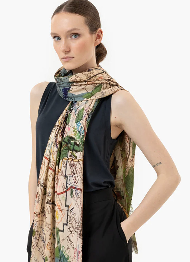 Talking Walls Ela Single Face Subways Scarf
