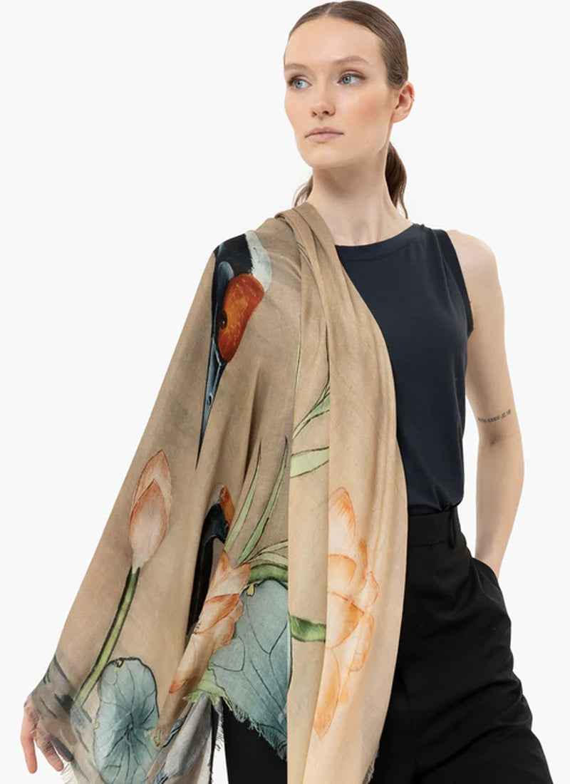 Talking Walls Ela Single Face The Crane Scarf