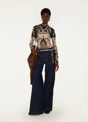 Tapestry Dream Long Sleeve Jersey Blouse