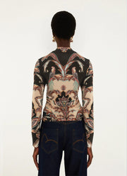 Tapestry Dream Long Sleeve Jersey Blouse