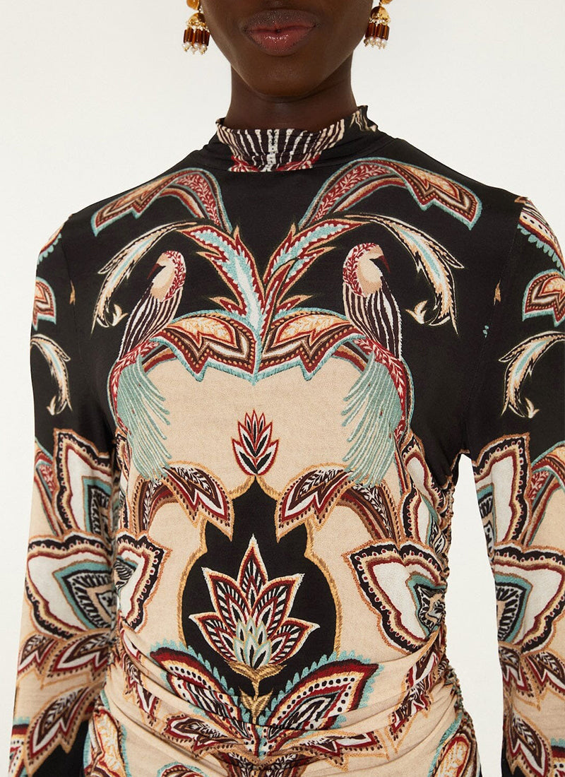 Tapestry Dream Long Sleeve Jersey Blouse