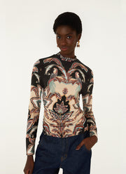 Tapestry Dream Long Sleeve Jersey Blouse