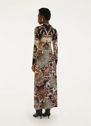 Tapestry Print Maxi Skirt