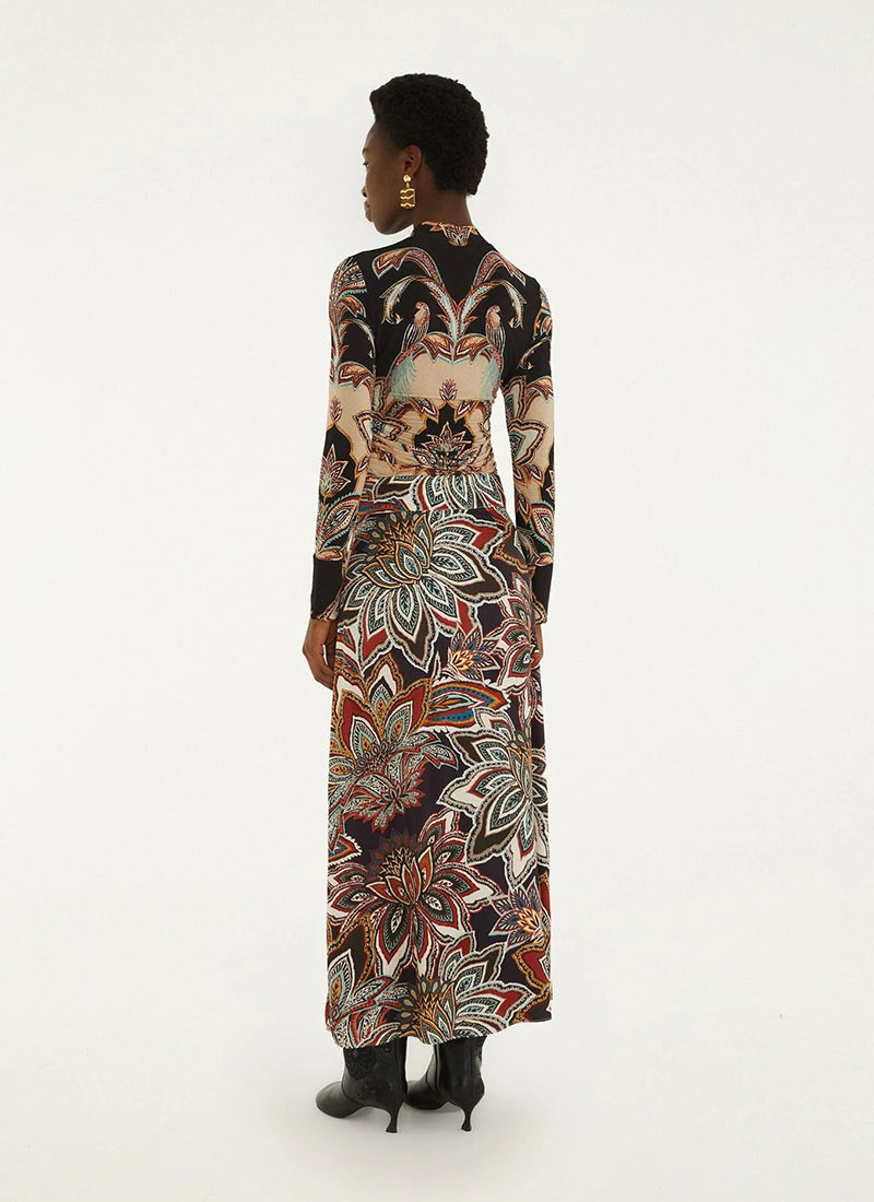 Tapestry Print Maxi Skirt