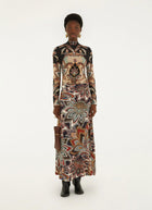 Tapestry Print Maxi Skirt