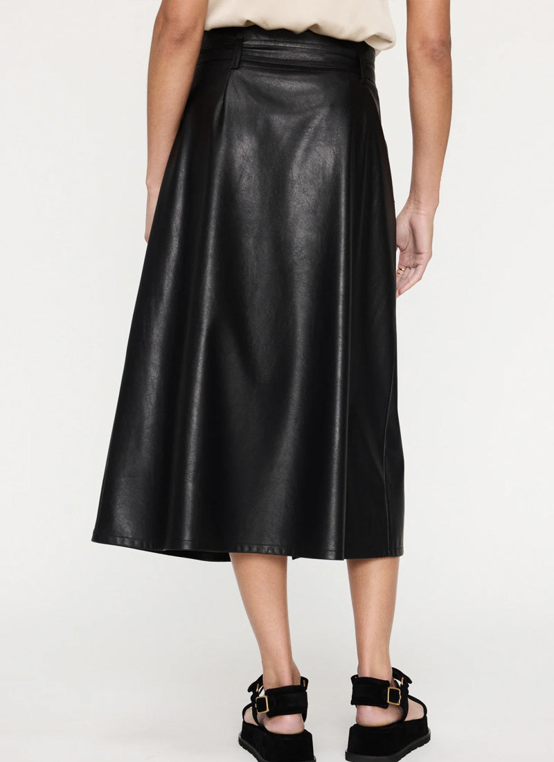 Brochu Walker The Teagan Vegan Leather Belted Skirt