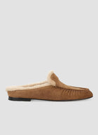Tevin Suede Shearling Slip On Loafer