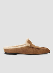 Tevin Suede Shearling Slip On Loafer