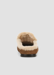 Tevin Suede Shearling Slip On Loafer