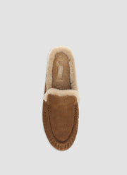 Tevin Suede Shearling Slip On Loafer