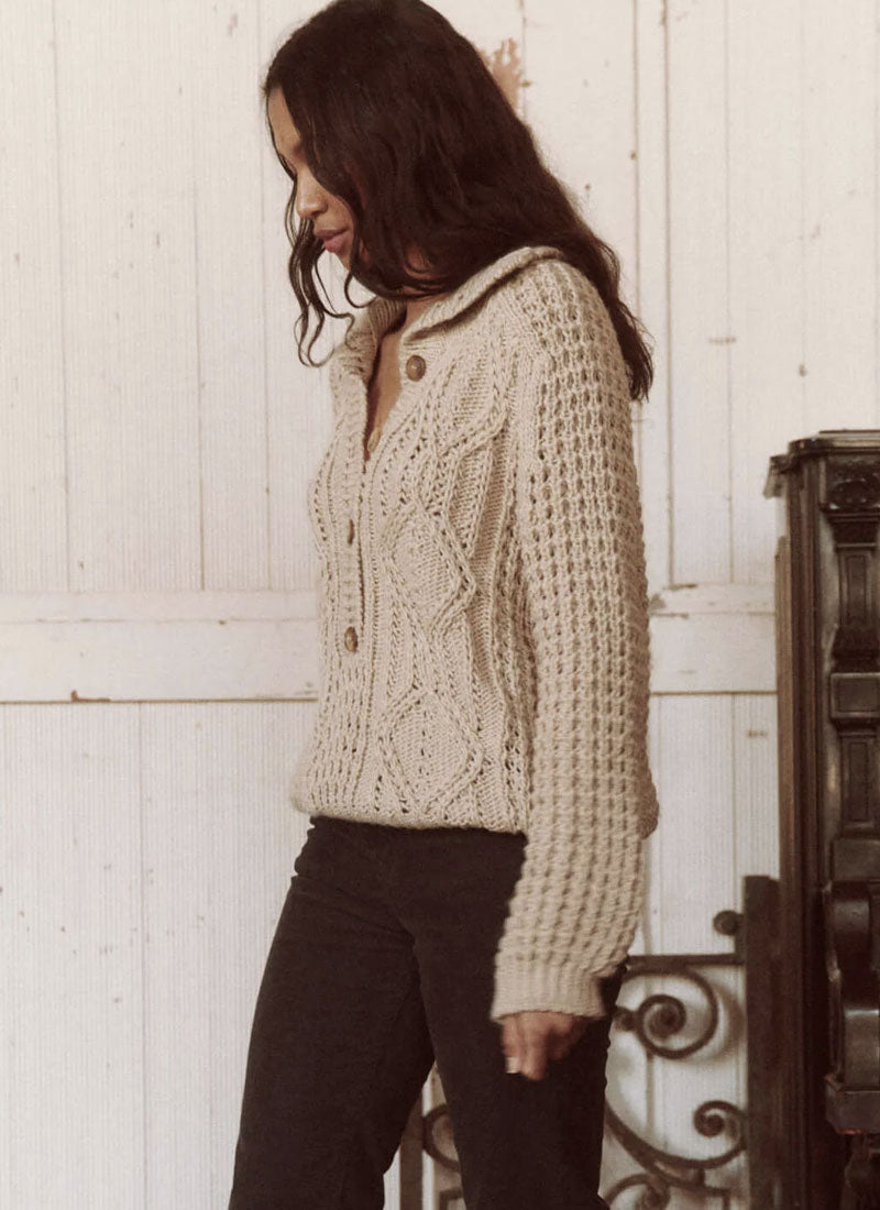 The Great The Cozy Cable Cardigan
