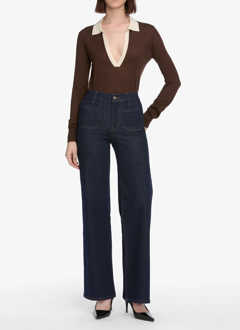The Pearl Slim Palazzo Modernist Pocket Jeans