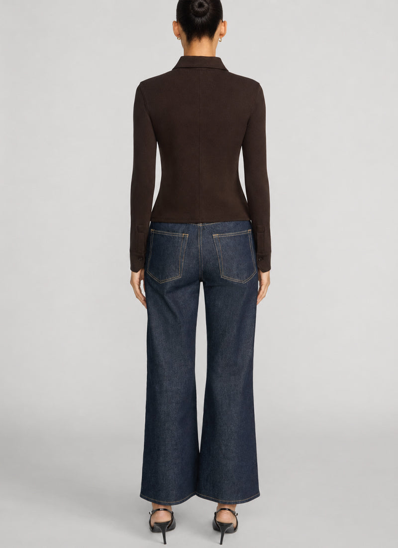 Rib Pocket Polo Top by FRAME at Andrews