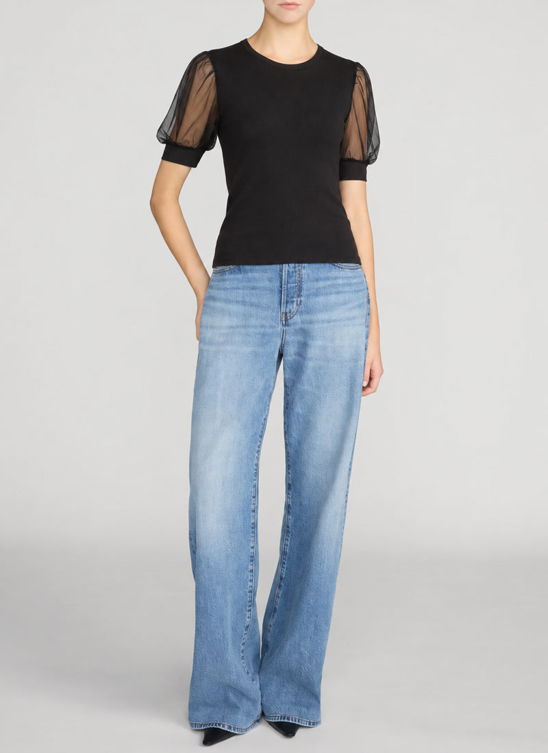 The Tulle Sleeve Top