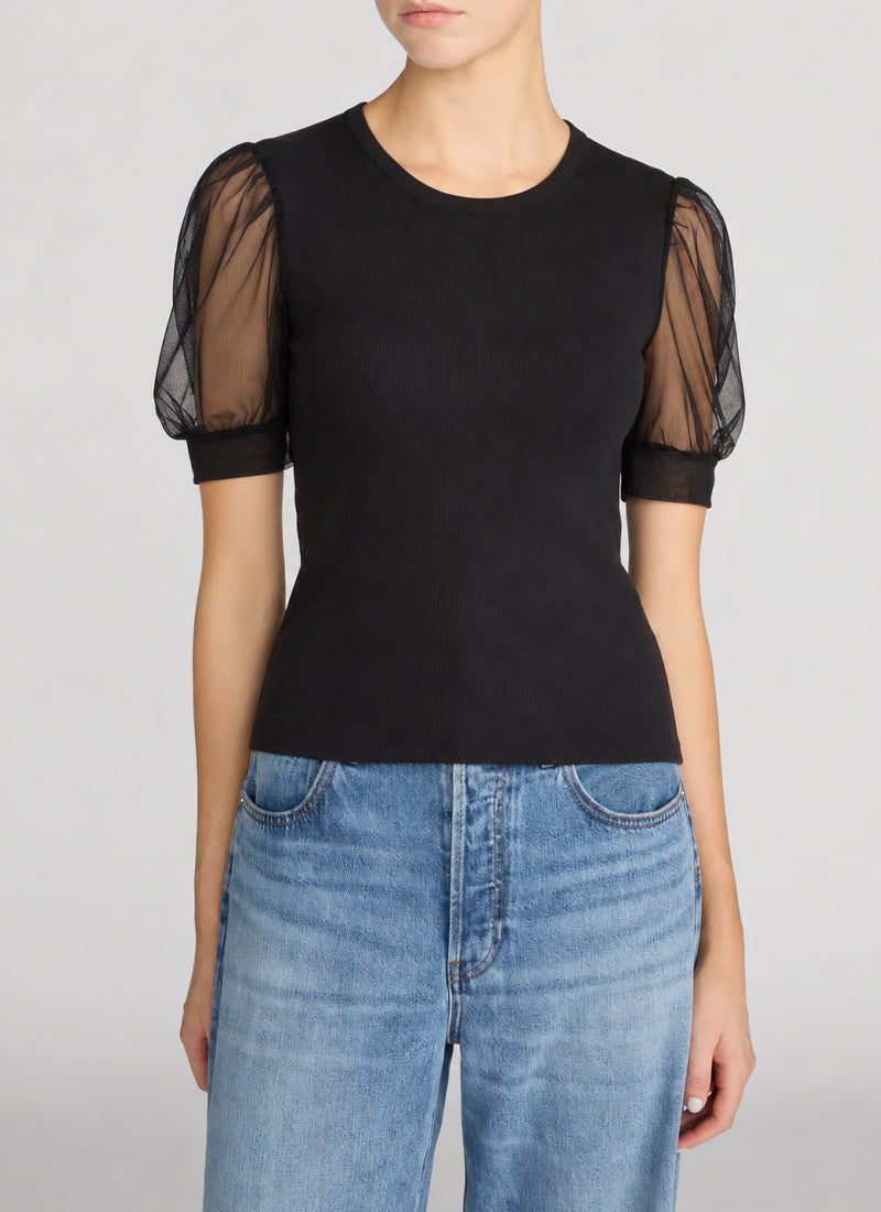 The Tulle Sleeve Top