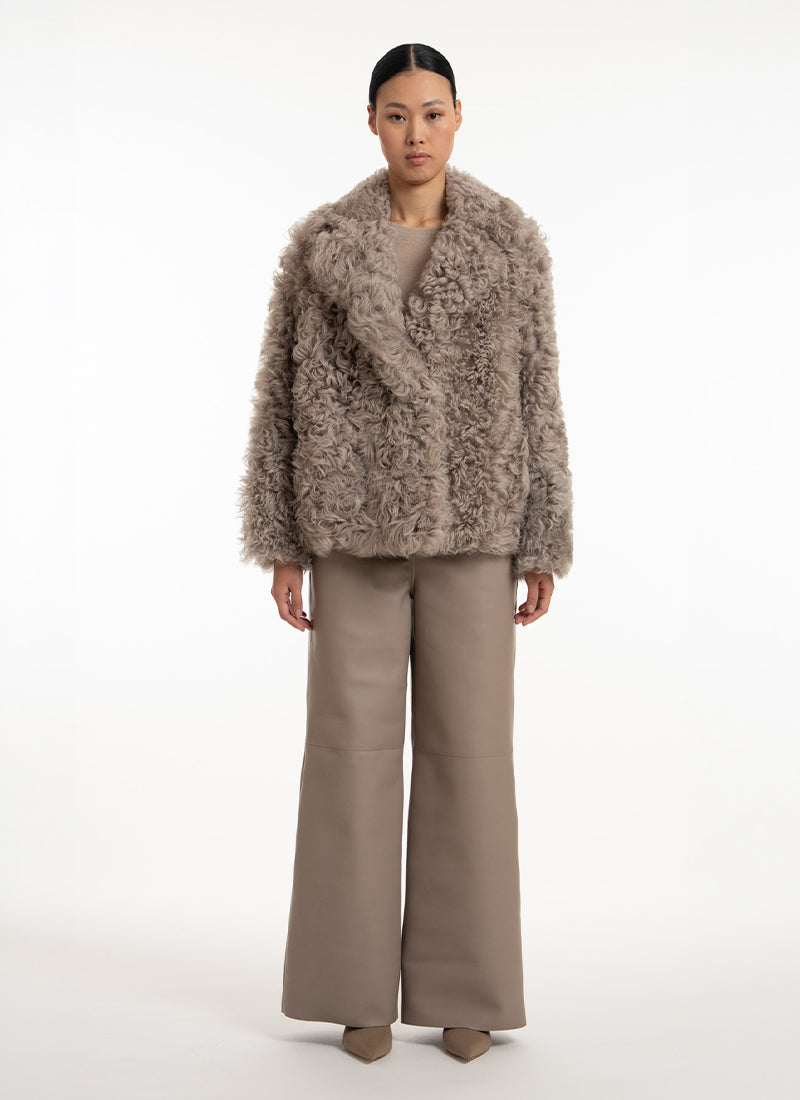 Tigrados Shearling Crop Jacket