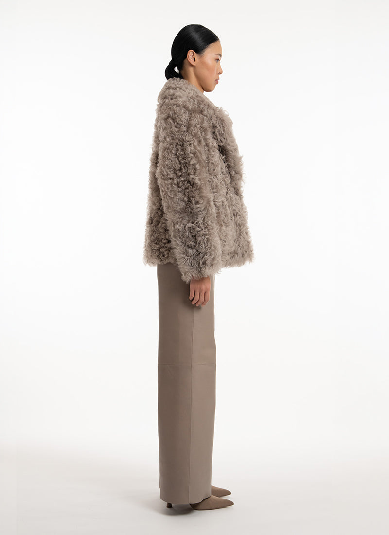 Tigrados Shearling Crop Jacket