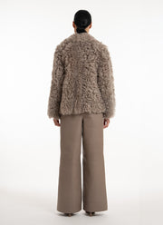 Tigrados Shearling Crop Jacket