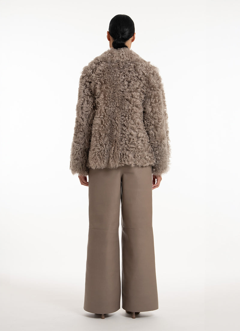 Tigrados Shearling Crop Jacket