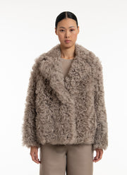 Tigrados Shearling Crop Jacket