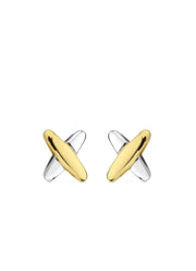  Bi Colour Cross Studs by TI SENTO at Andrews 