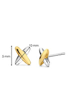  Bi Colour Cross Studs by TI SENTO at Andrews 