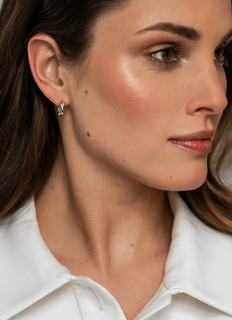 Bi Colour Stacked Earrings by TI SENTO at Andrews