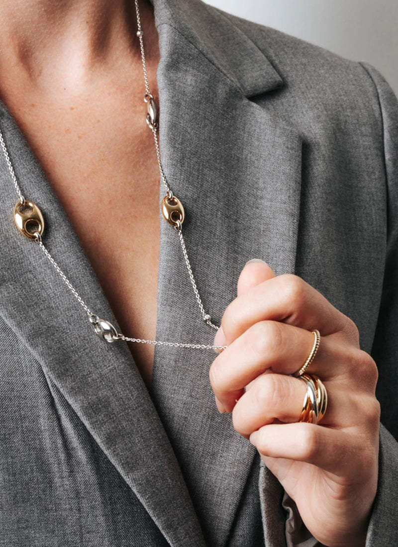 Stacked Bi Colour Ring by TI SENTO at Andrews