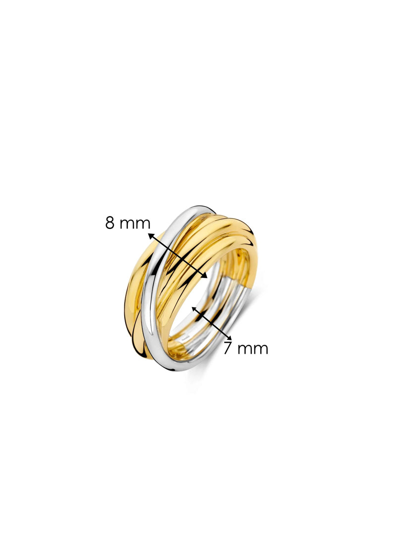 Stacked Bi Colour Ring by TI SENTO at Andrews