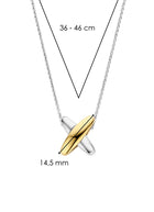 Ti Sento Cross Charm Chain Necklace