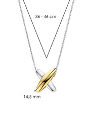 Ti Sento Cross Charm Chain Necklace