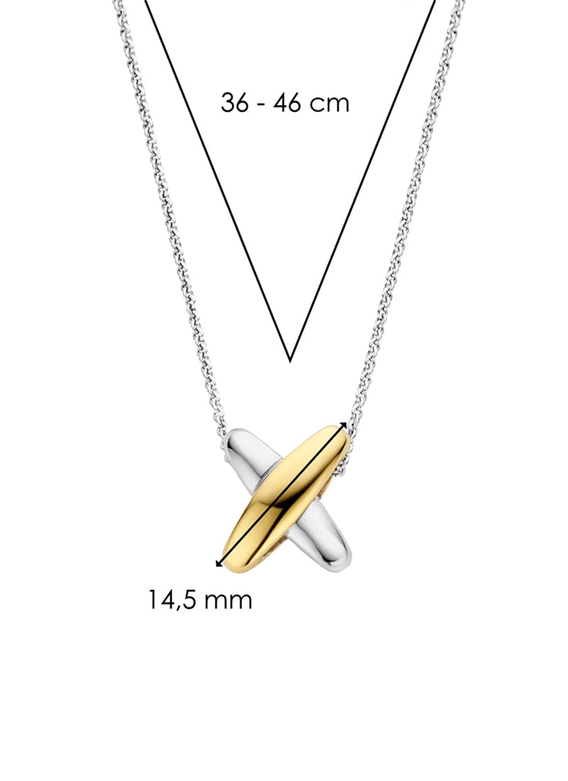 Ti Sento Cross Charm Chain Necklace