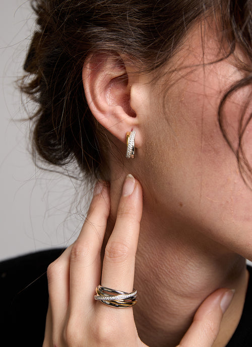 Stacked Crystal Ring