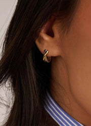 Stacked Bi Colour Earrings