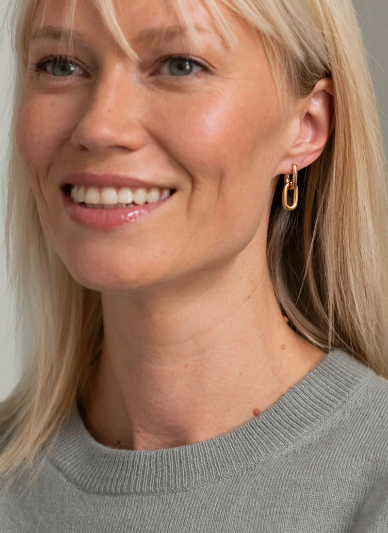 Gold Linked Earrings