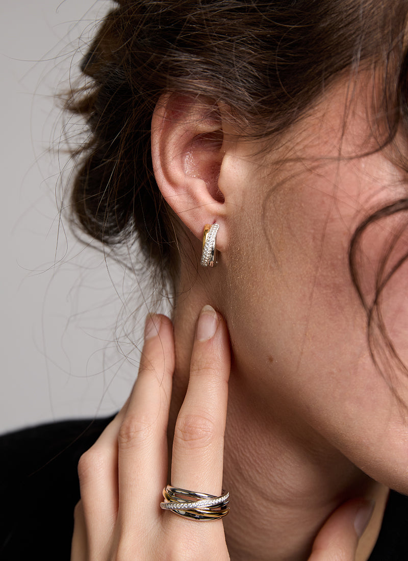 Stacked Crystal Earrings