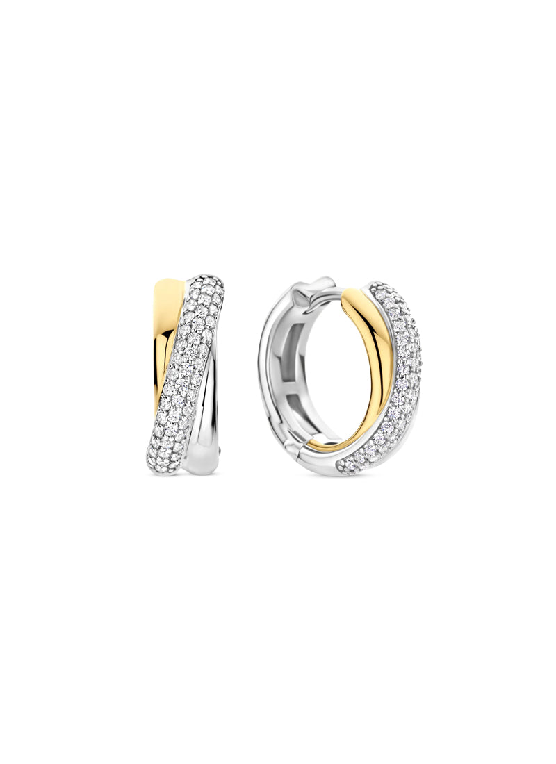 Ti Sento Stacked Crystal Earrings