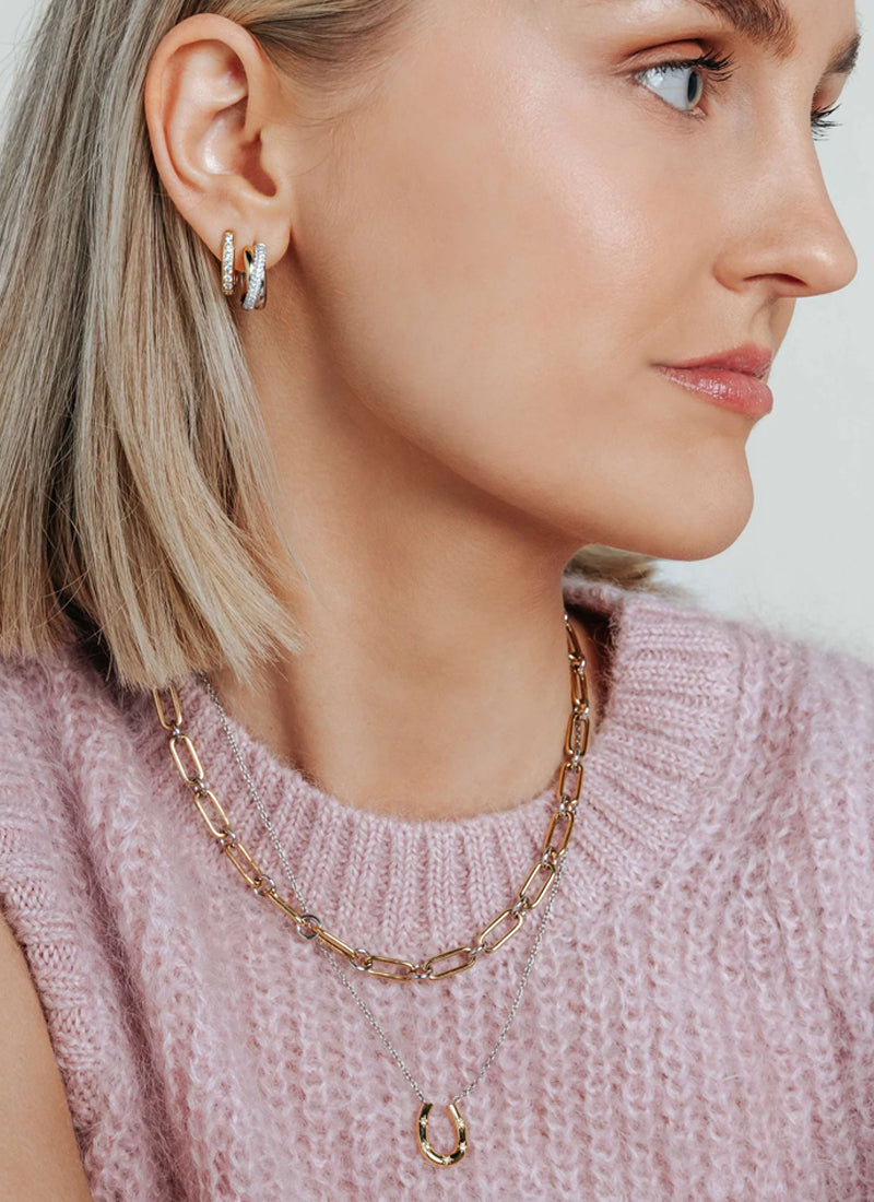 Ti Sento Stacked Crystal Earrings