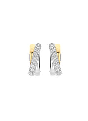 Ti Sento Stacked Crystal Earrings