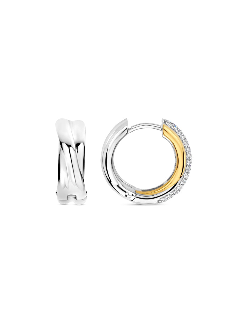 Ti Sento Stacked Crystal Earrings
