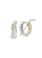Ti Sento Stacked Crystal Earrings