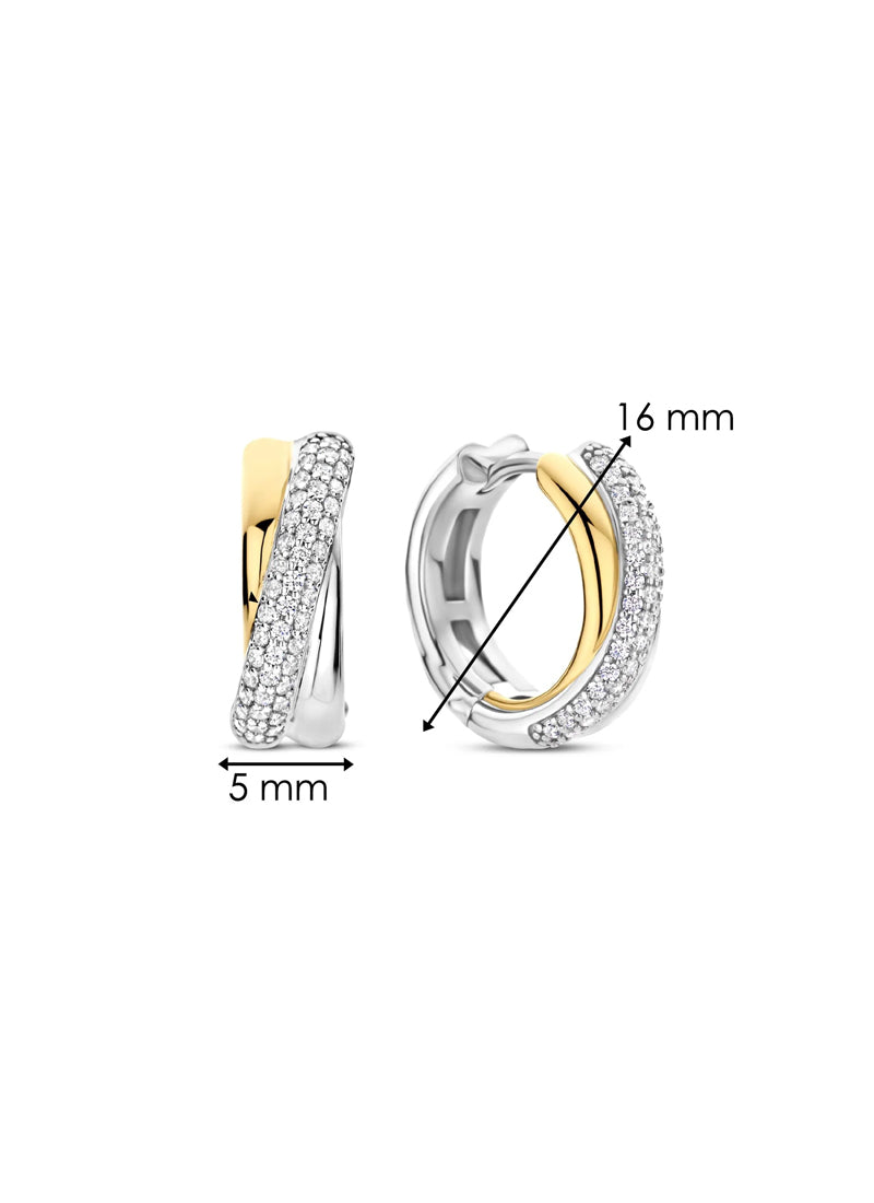 Ti Sento Stacked Crystal Earrings