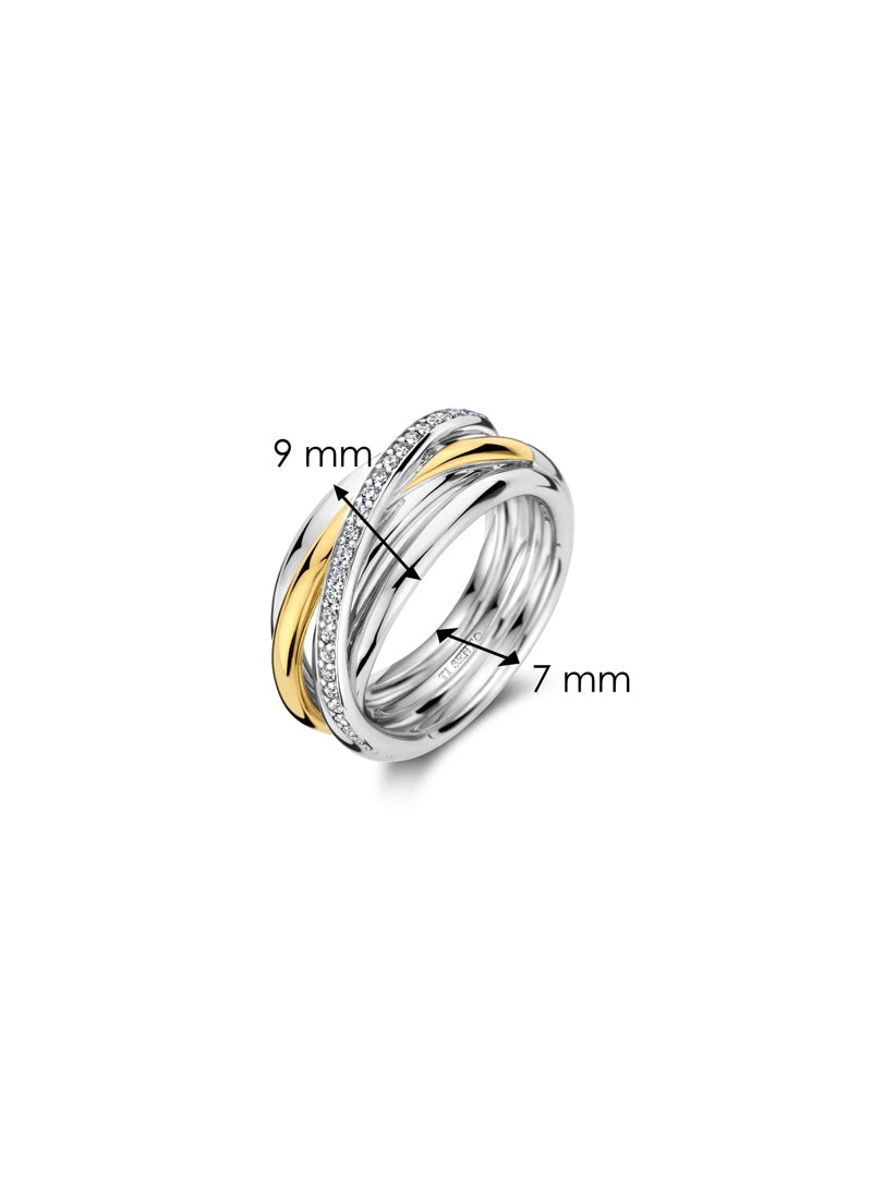 Stacked Crystal Ring by TI SENTO at Andrews