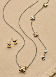 Cross Charm Studs