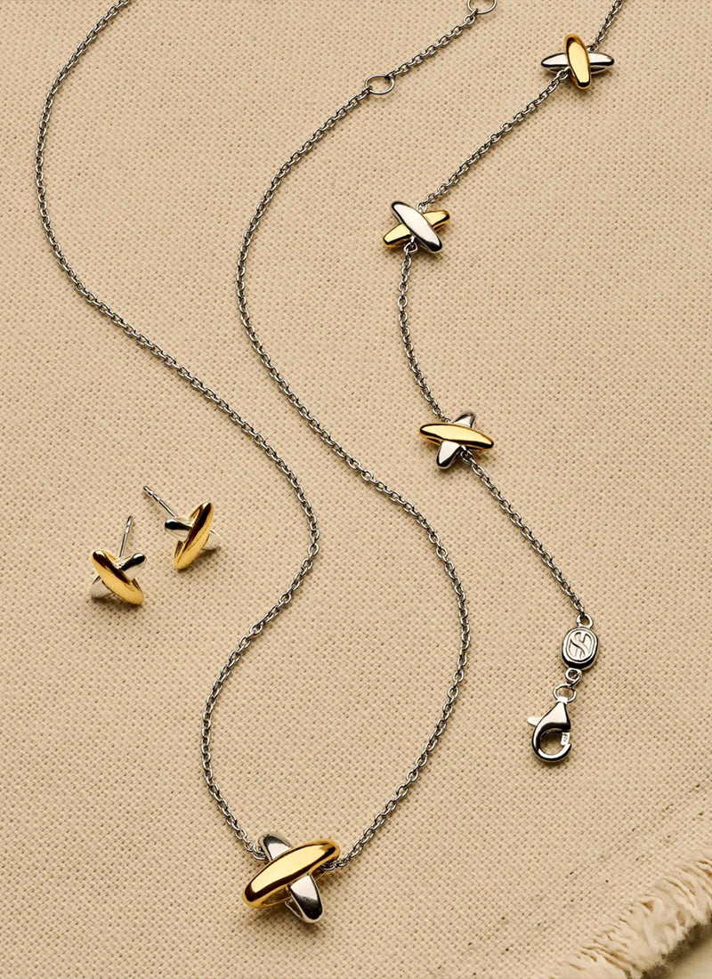 Cross Charm Studs