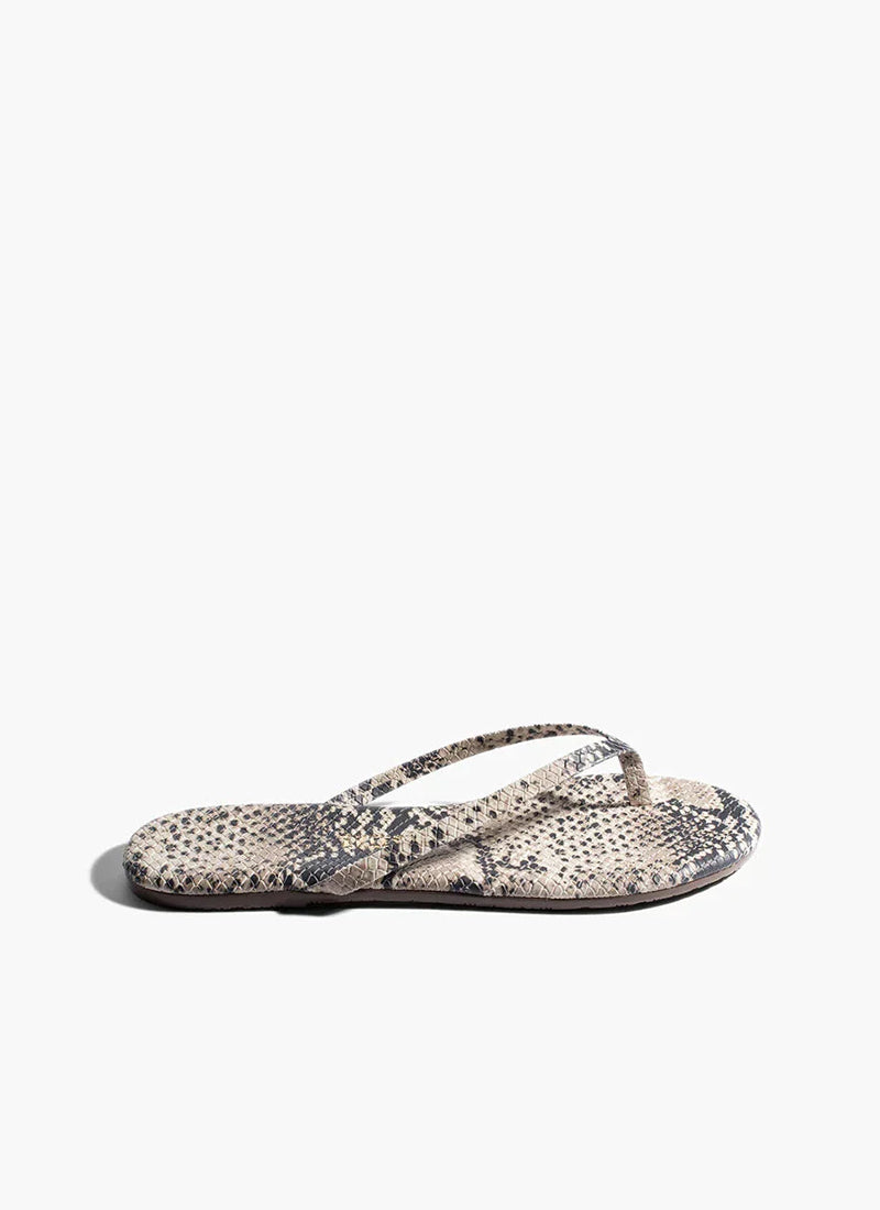 TKEES Round Toe Lily Exotic Sandals