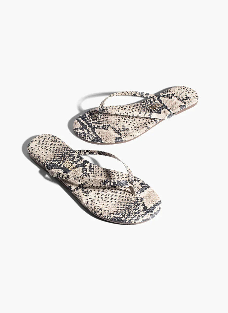 TKEES Round Toe Lily Exotic Sandals