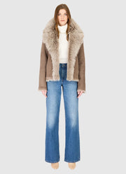 Toska Reversible Suede Shearling Jacket