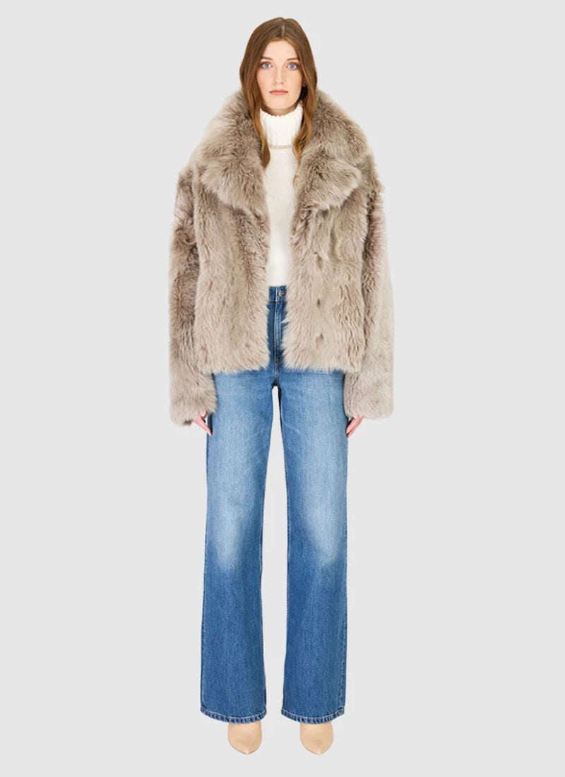 Toska Reversible Suede Shearling Jacket