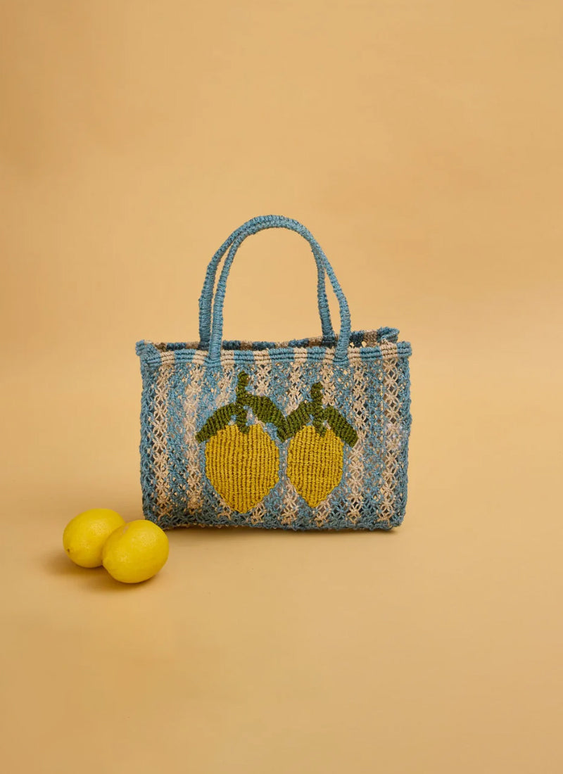 The Jacksons Tracy Stripe 2 Lemons Tote Bag